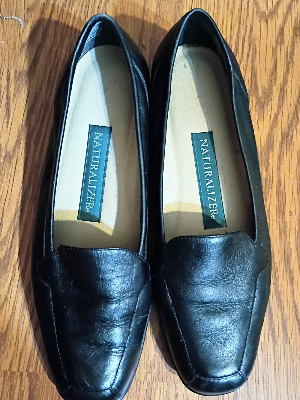 Naturalizer Black Leather Penny Loafers